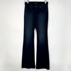 James Jeans Womens 25 Humphrey Flare Leg Lightweight Dark Blue Stretch Cotton